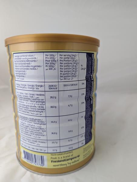 Peak Instant Milchpulver 900g Nettogewicht